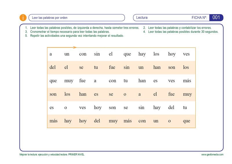 Página de muestra del cuaderno