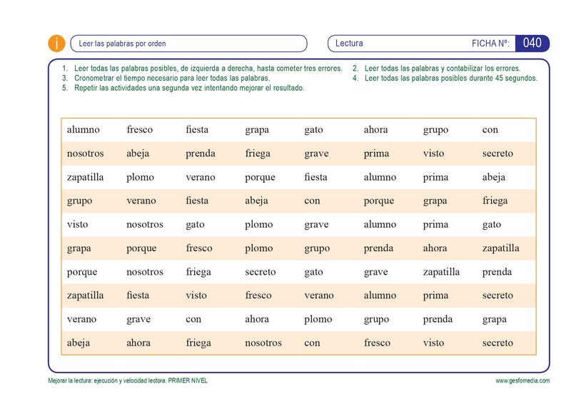 Página de muestra del cuaderno