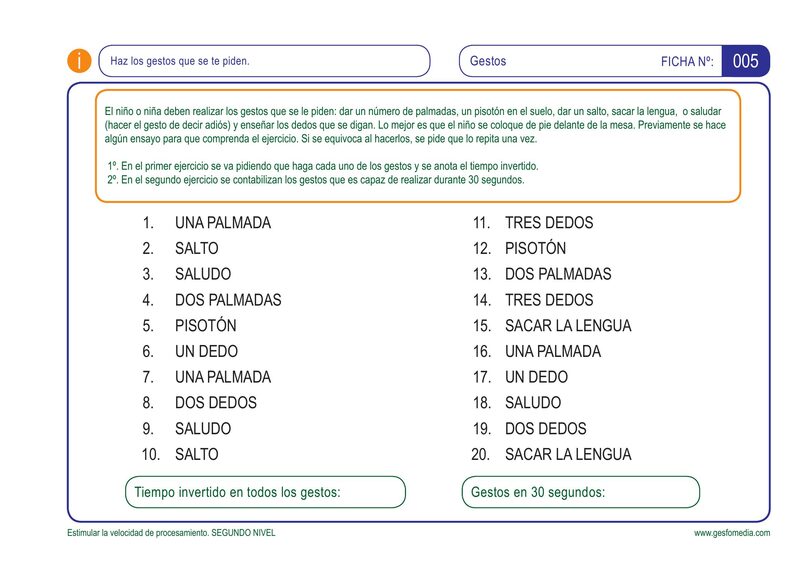 Página de muestra del cuaderno