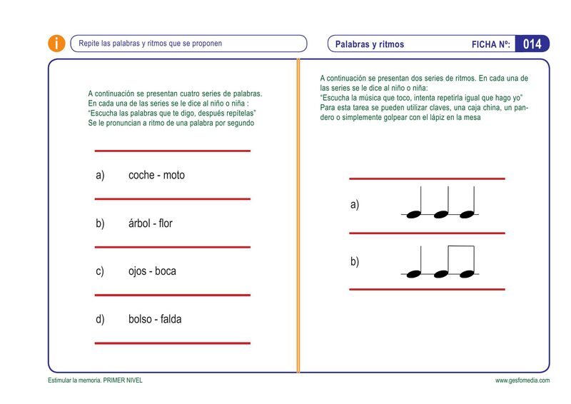 Página de muestra del cuaderno