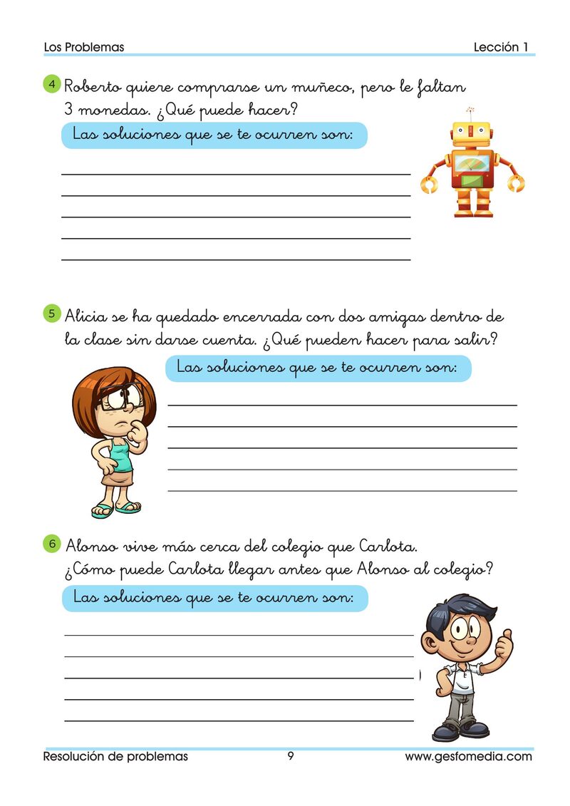 Página de muestra del cuaderno