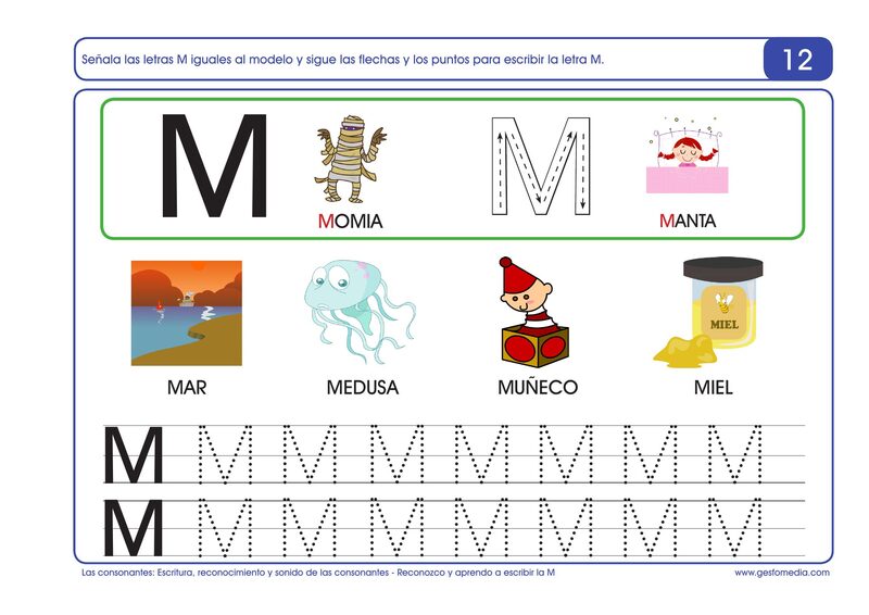 Página de muestra del cuaderno