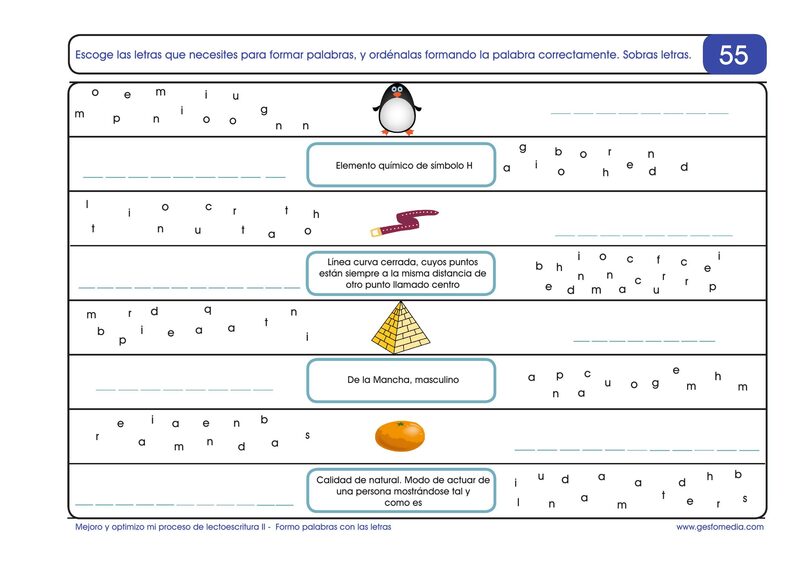 Página de muestra del cuaderno
