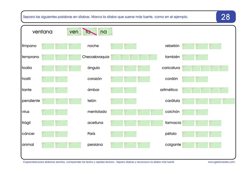 Página de muestra del cuaderno