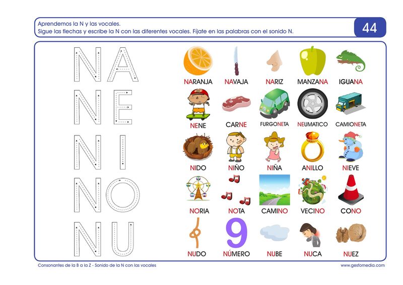 Página de muestra del cuaderno