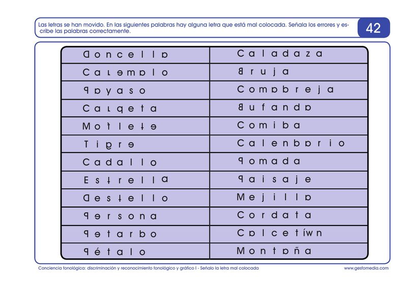 Página de muestra del cuaderno