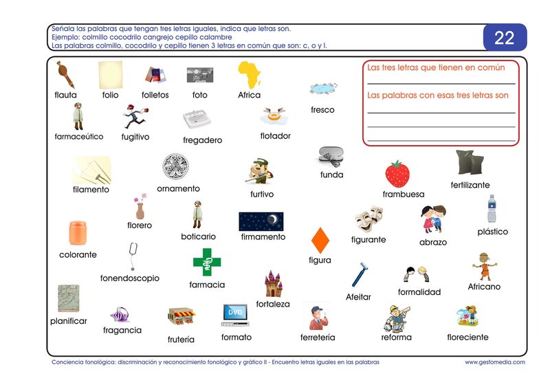 Página de muestra del cuaderno