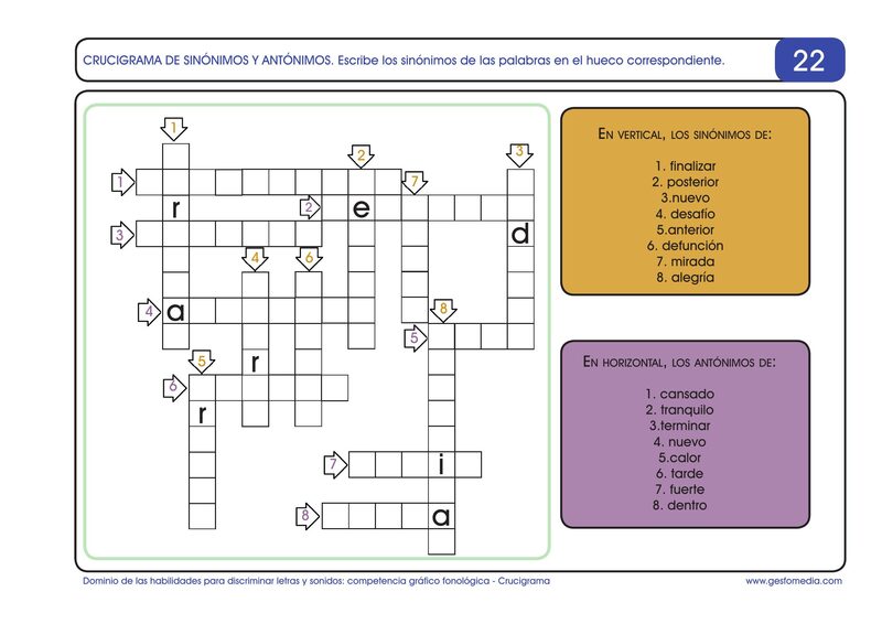 Página de muestra del cuaderno